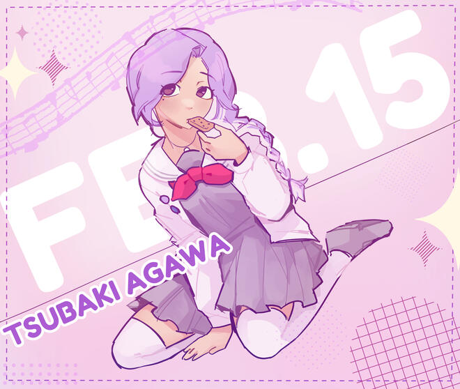 fanart of xxri&#39;s oc tsubaki agawa