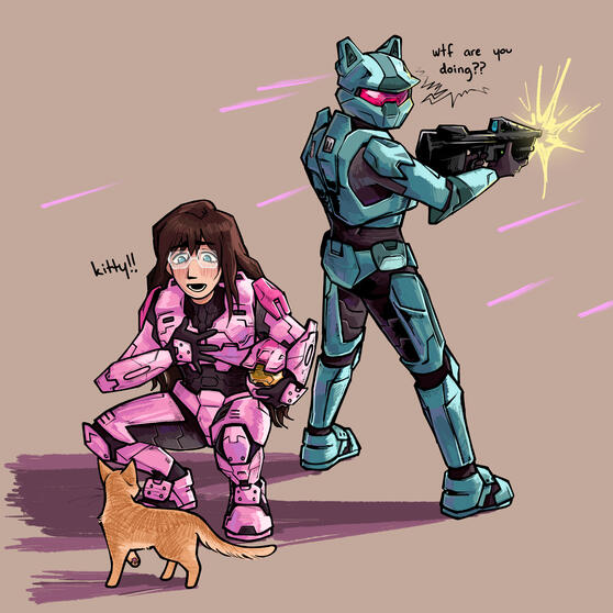 artfight attack of hateglue and comadreams&#39; ocs Atlas and Catherine Peaches https://artfight.net/attack/5225766.screaming-and-kicking