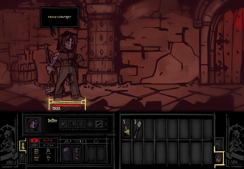 artfight attack of c8236&#39;s oc drifter https://artfight.net/attack/8422066.darkest-dungeon-if-it-was-cool