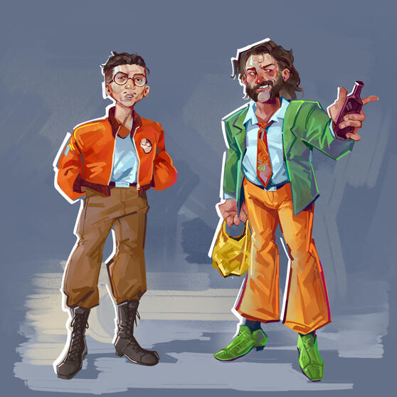 harry d.b and kim kitsuragi