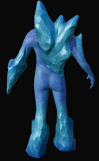 crystal zombie - back view
