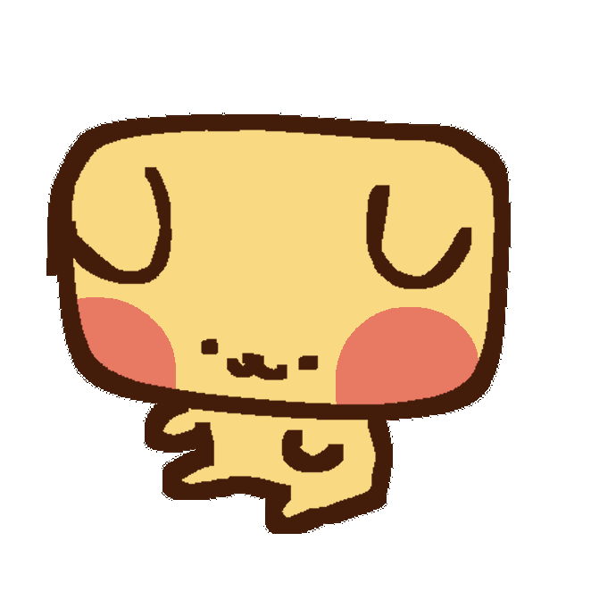 looping gif of my oc clover, shocked