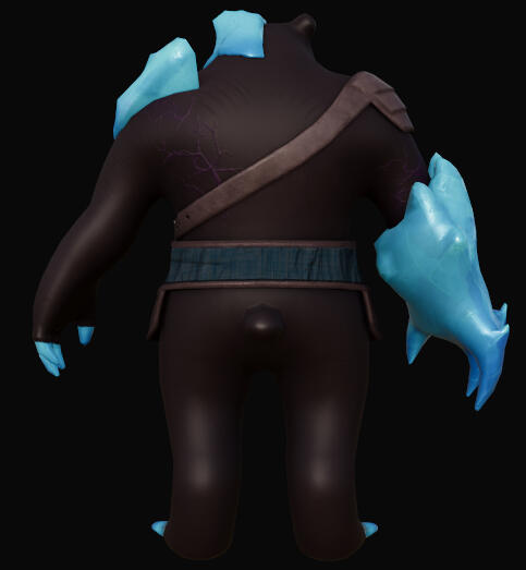 thijs, corrupted bear warrior - back view